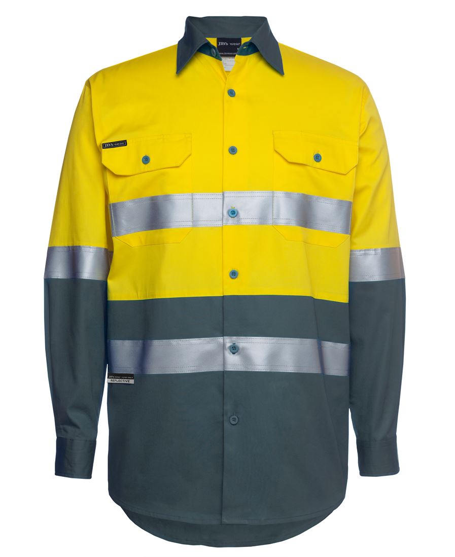 6Dnwl JB's HV (D+N) L/S 150G W/Shirt - Yellow/Green
