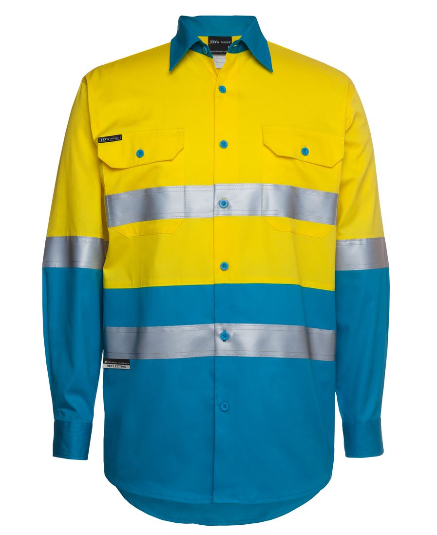 6Dnwl JB's HV (D+N) L/S 150G W/Shirt - Yellow/Aqua