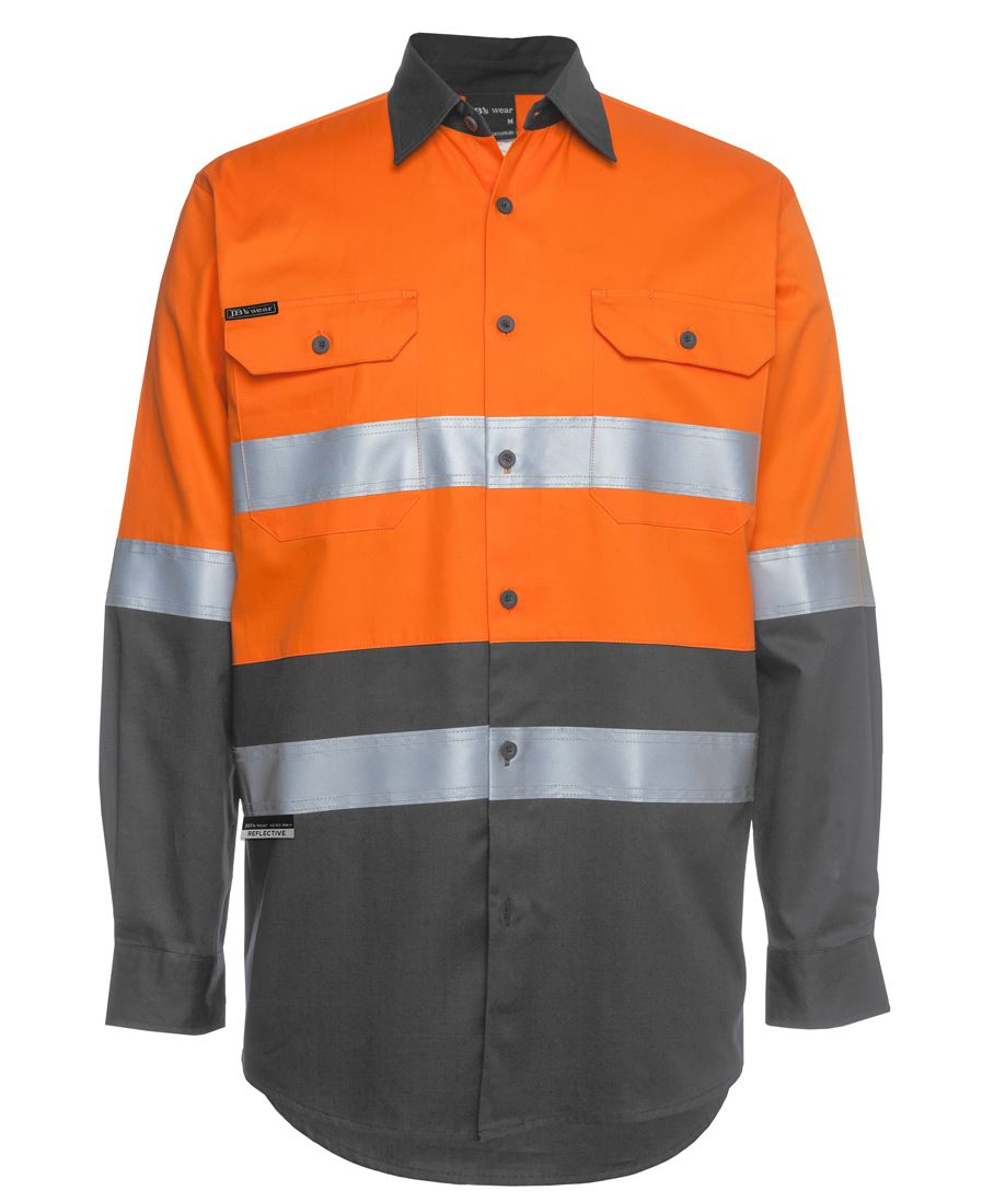 6Dnwl JB's HV (D+N) L/S 150G W/Shirt - Orange/Characoal
