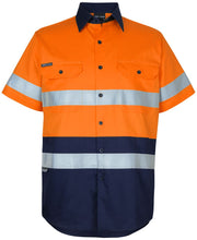 6DNWS JB's HV (D+N) S/S 150G W/Shirt - Orange/Navy