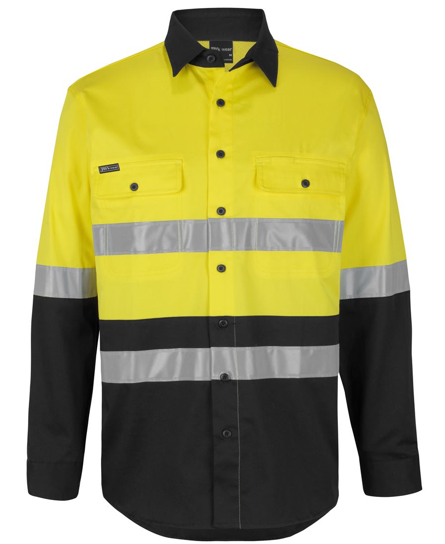 6Dswl JB's HV D+N L/S Stretch W/Shirt With Tape - Yellow/Black