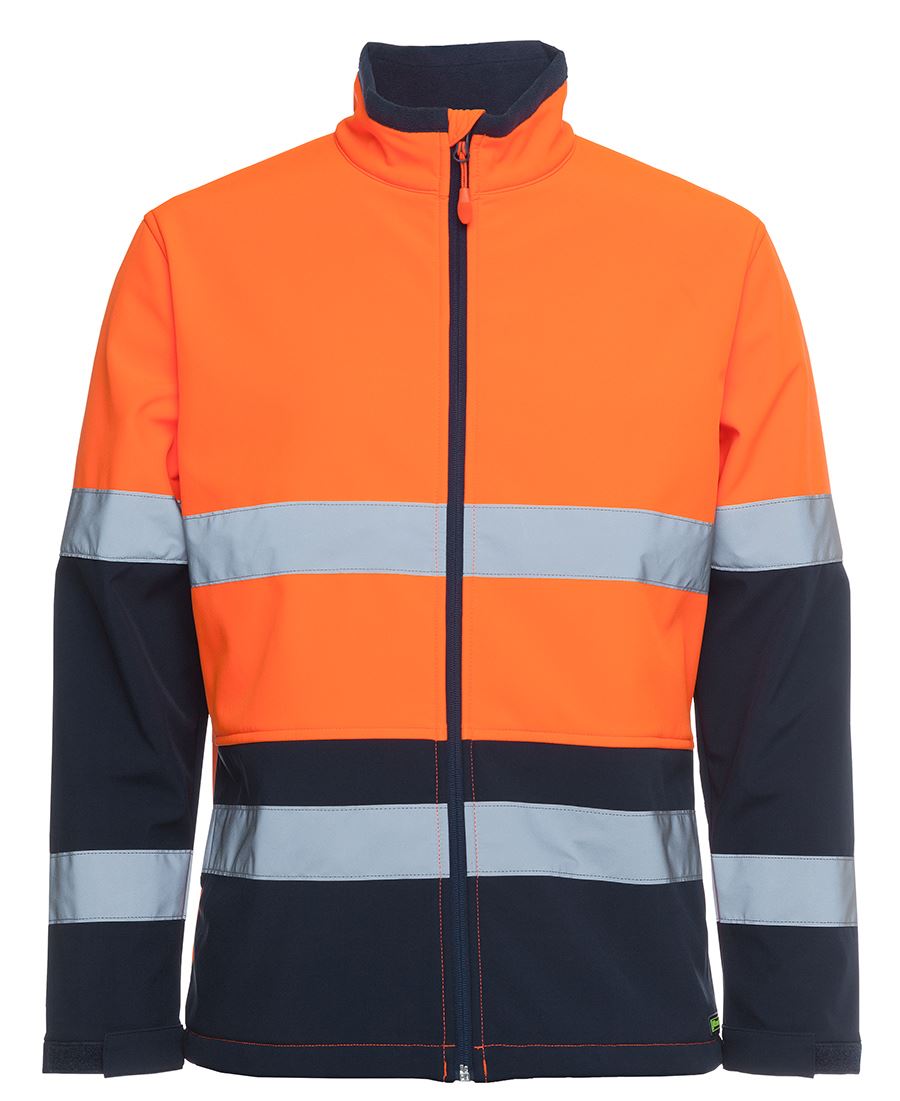 6Dwj JB's HV (D+N) Three Layer Softshell Jacket - Orange/Navy