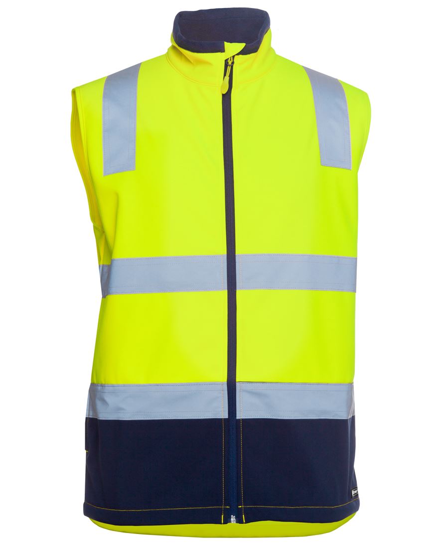 6DWV JB's HV (D+N) Three Layer Softshell Vest - Lime/Navy