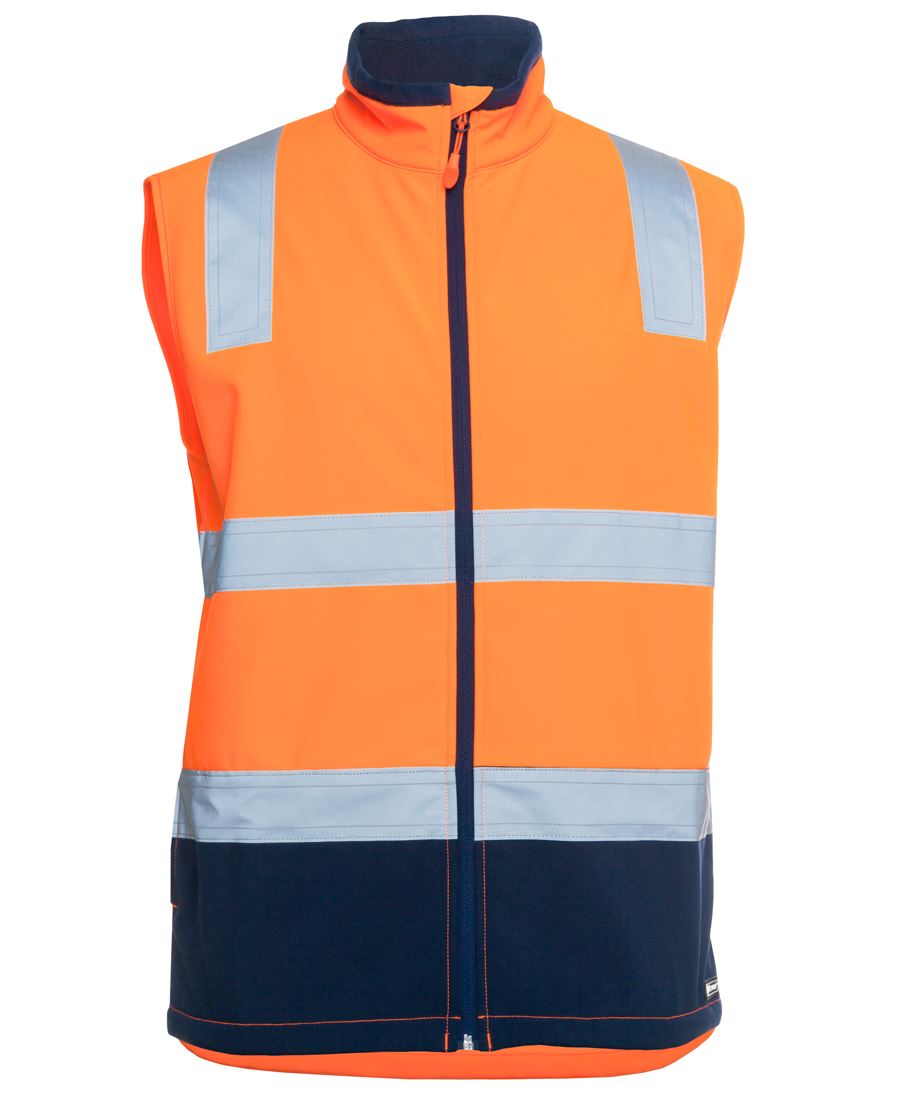 6Dwv JB's HV (D+N) Three Layer Softshell Vest - Orange/Navy