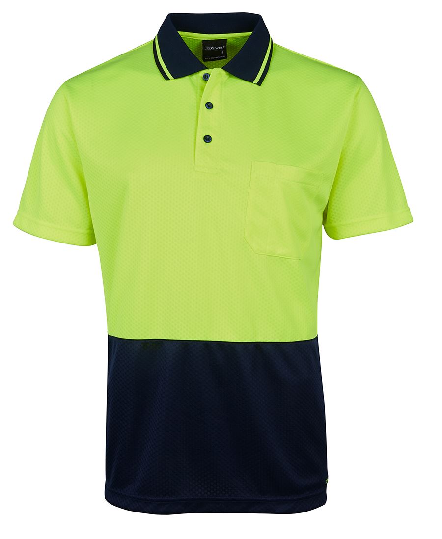 6Hjnc JB's HV 4602.1 Jacquard Non Cuff Polo - Lime/Navy