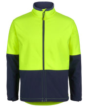6HRJ JB's HV Three Layer Softshell Jacket - Lime/Navy
