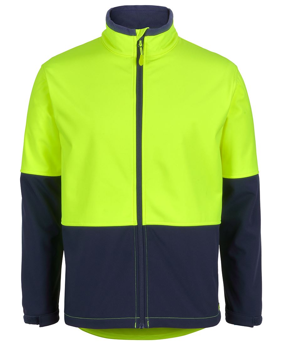 6HRJ JB's HV Three Layer Softshell Jacket - Lime/Navy