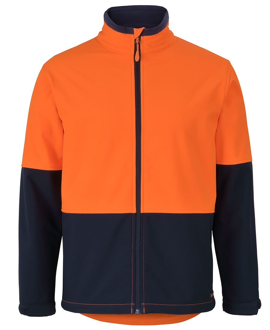 6Hrj JB's HV Three Layer Softshell Jacket - Orange/Navy