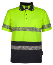 6HSST JB's HV S/S Segmented Tape Polo - Lime/Navy