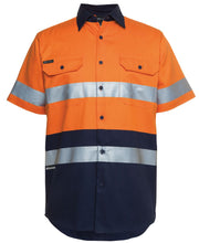 6HSS JB's HV (D+N) S/S 190G Shirt - Orange/Navy