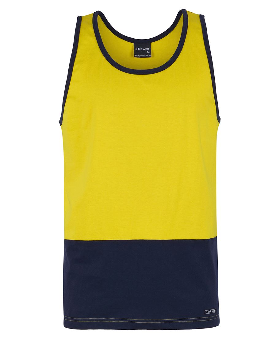 6HTCS JB's HV Cotton Singlet - Yellow/Navy