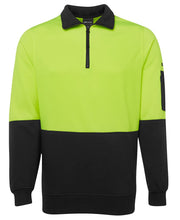 6HVFH JB's HV 1/2 Zip Fleecy - Lime/Black