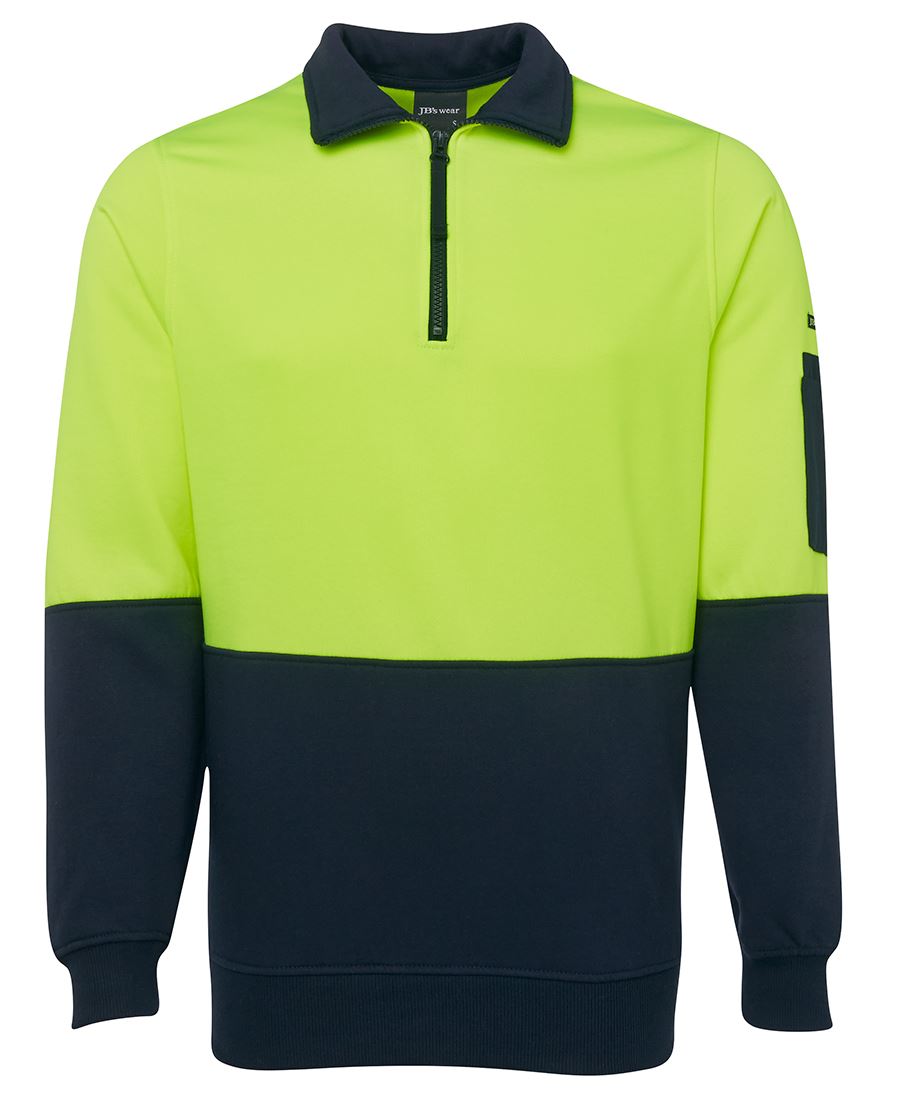 6Hvfh JB's HV 1/2 Zip Fleecy - Lime/Navy