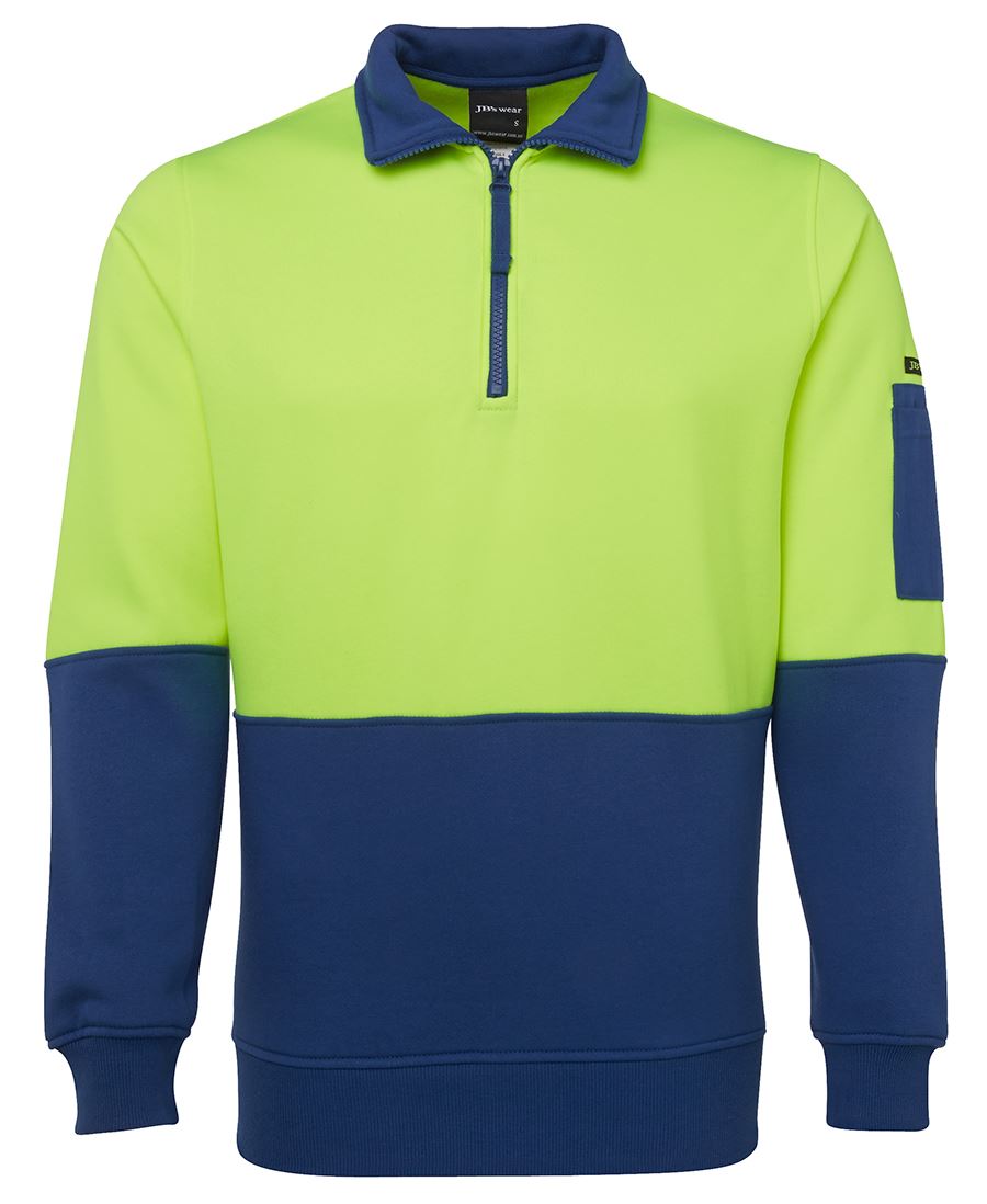 6Hvfh JB's HV 1/2 Zip Fleecy - Lime/Royal