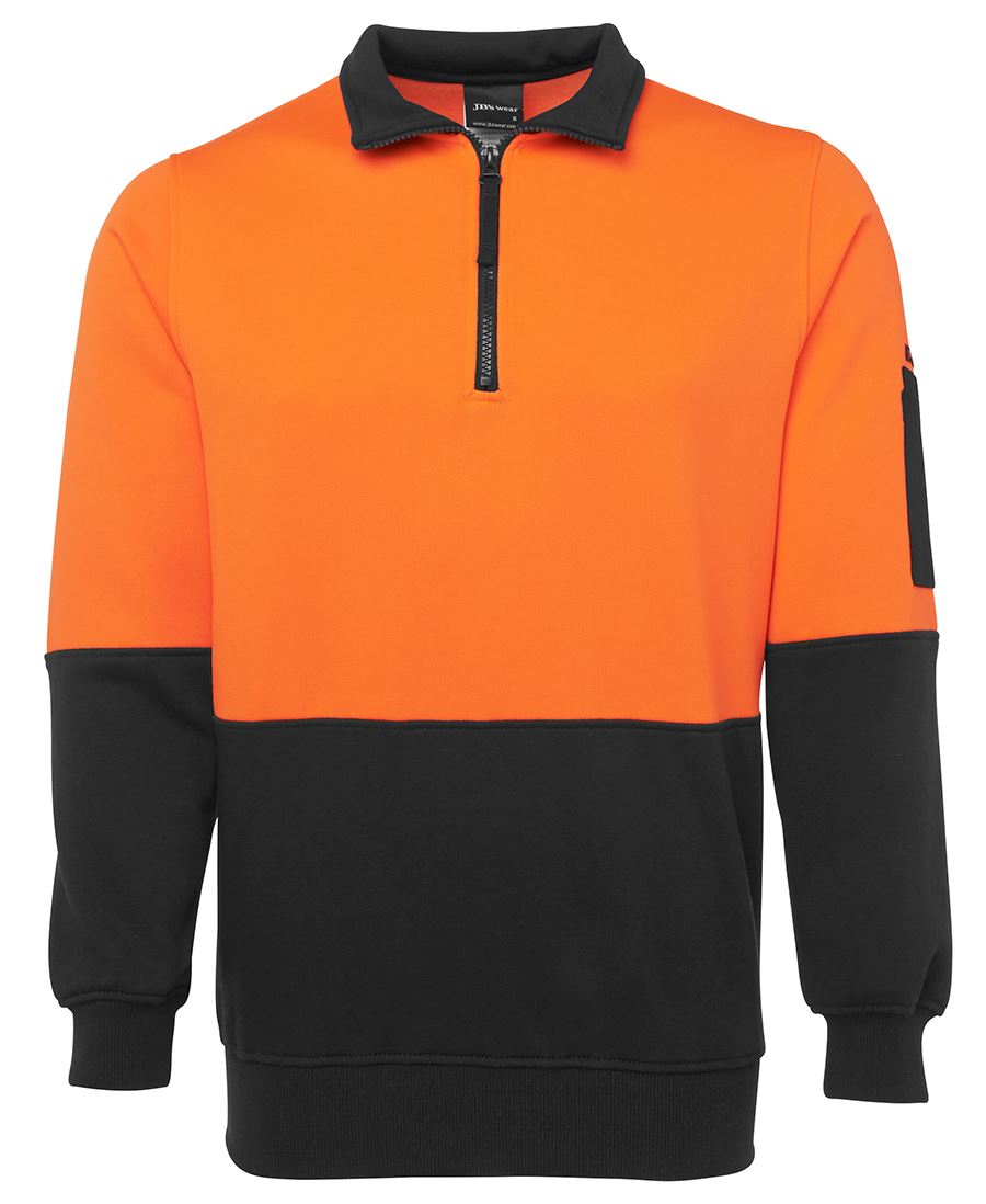 6Hvfh JB's HV 1/2 Zip Fleecy - Orange/Black
