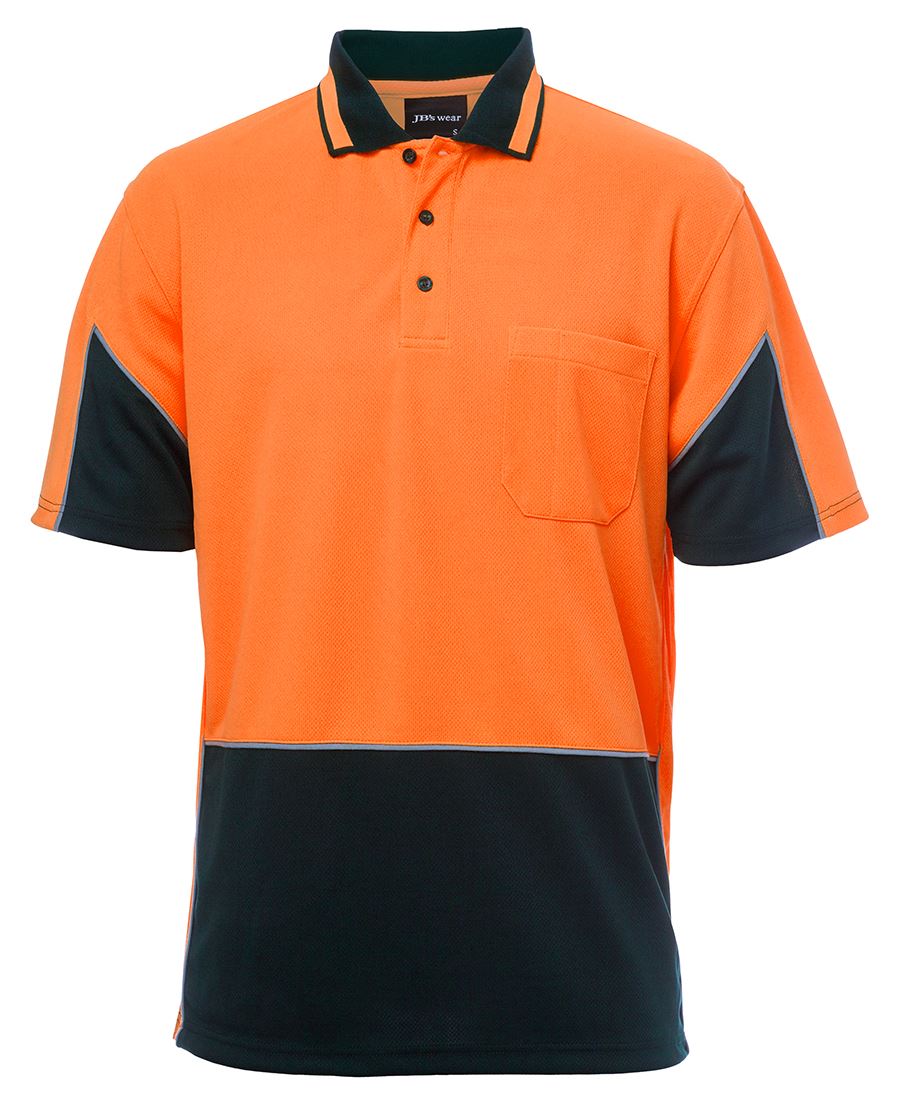 6Hvgs JB's HV 4602.1 S/S Gap Polo - Orange/Navy