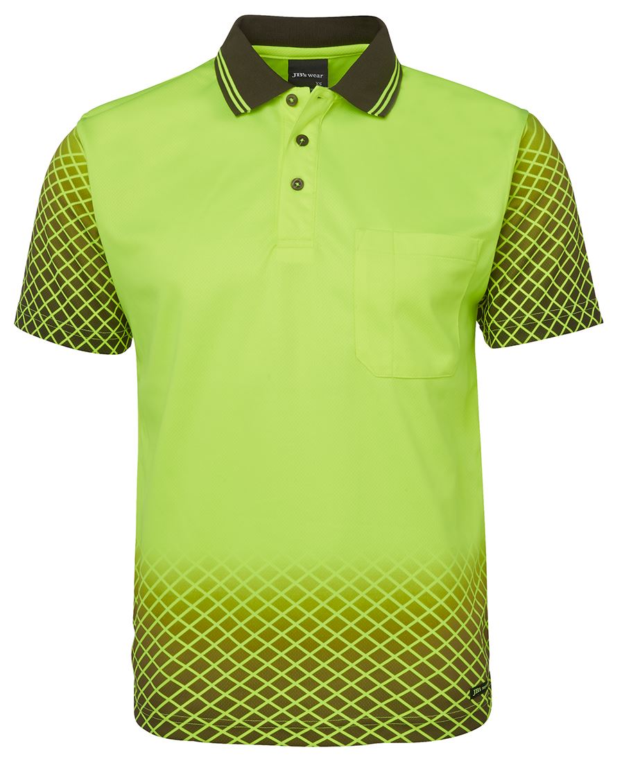 6HVNS JB's HV 4602.1 Net Sub Polo - Lime/Black