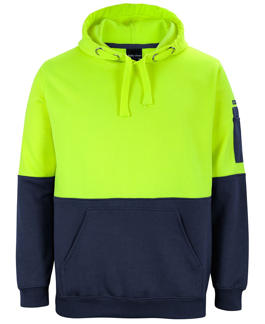 6Hvph JB's HV Pull Over Hoodie - Lime/Navy