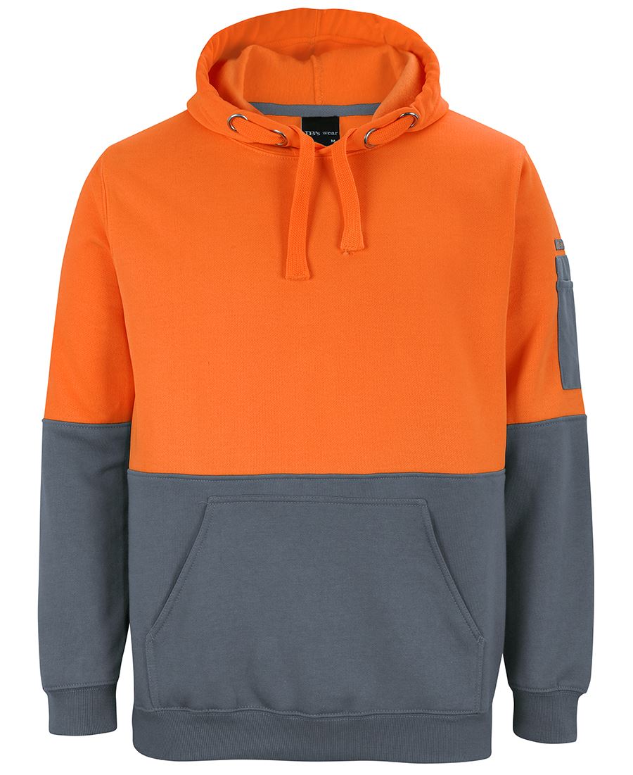 6Hvph JB's HV Pull Over Hoodie - Orange/Charcoal