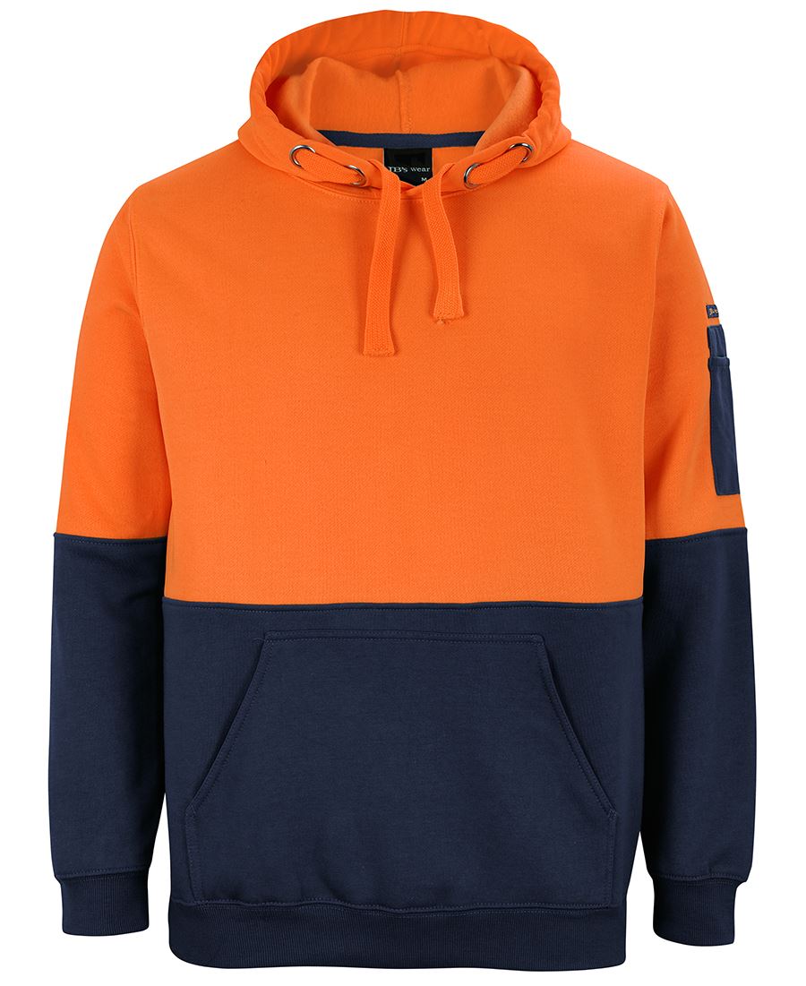 6Hvph JB's HV Pull Over Hoodie - Orange/Navy