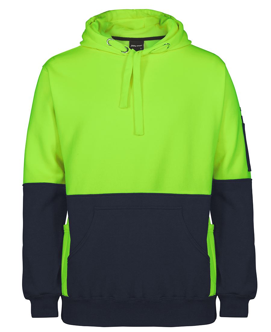 6Hvpj JB's HV 330G Pull Over Hoodie - Lime/Navy