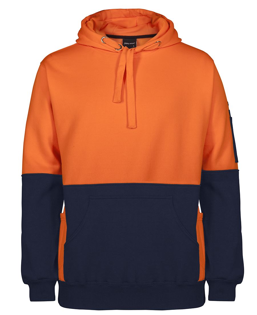 6Hvpj JB's HV 330G Pull Over Hoodie - Orange/Navy