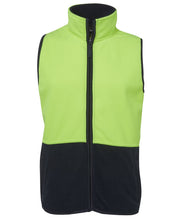 6HVPV JB's HV Polar Vest - Lime/Navy