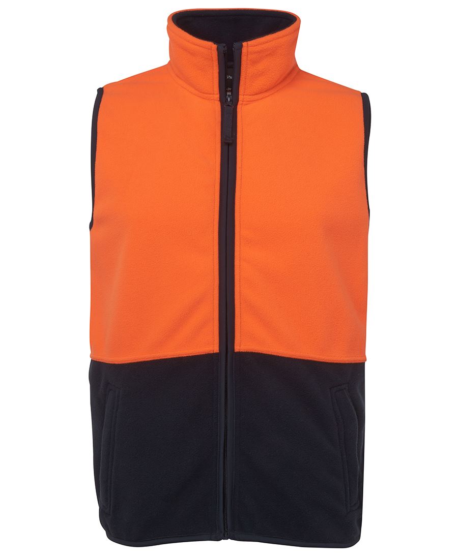 6Hvpv JB's HV Polar Vest - Orange/Navy
