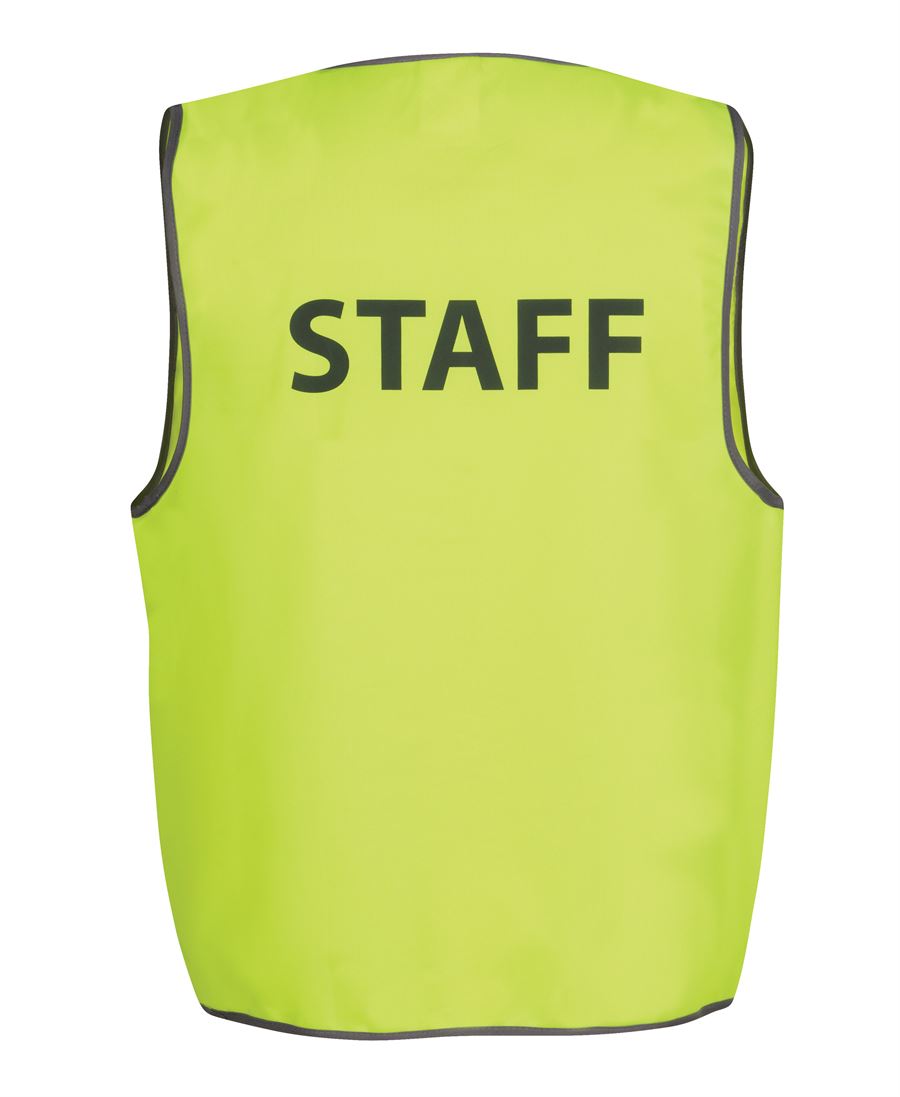 6HVS6 JB's HV Safety Vest Print Staff - Lime