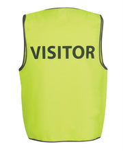 6HVS7 JB's HV Safety Vest Print Visitor - Lime