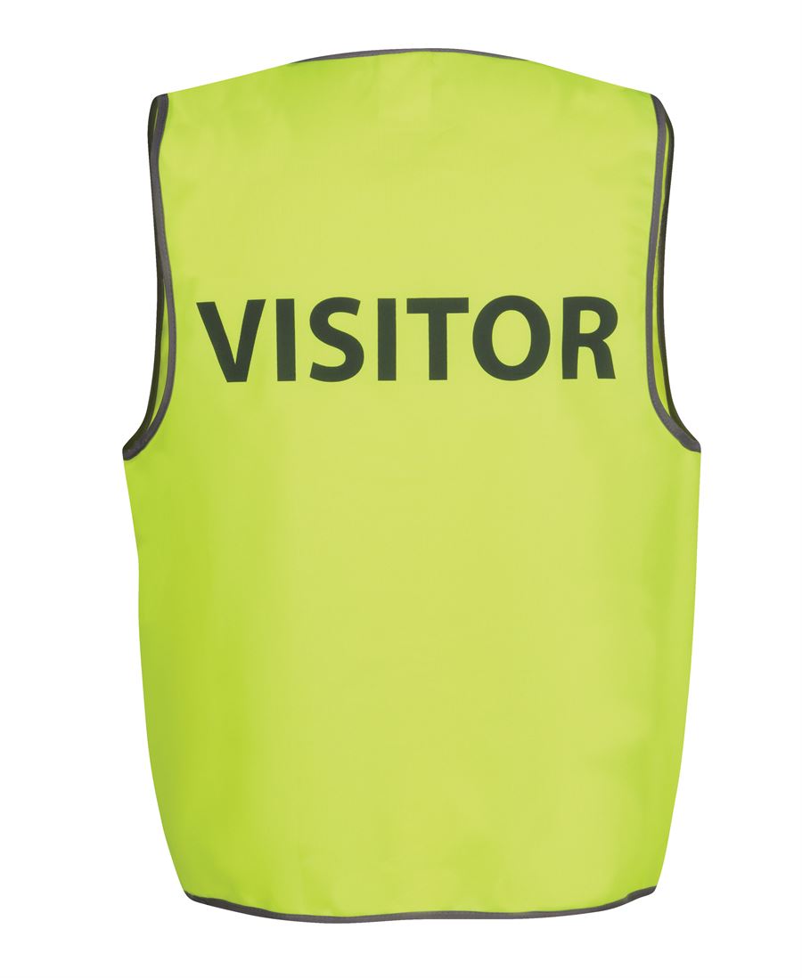6HVS7 JB's HV Safety Vest Print Visitor - Lime