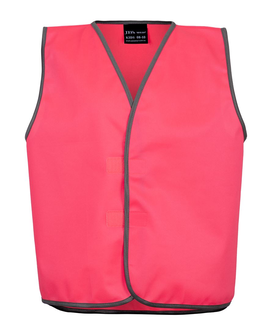 6Hvsu JB's HV Kids Safety Vest Lime - 0-02 - Pink