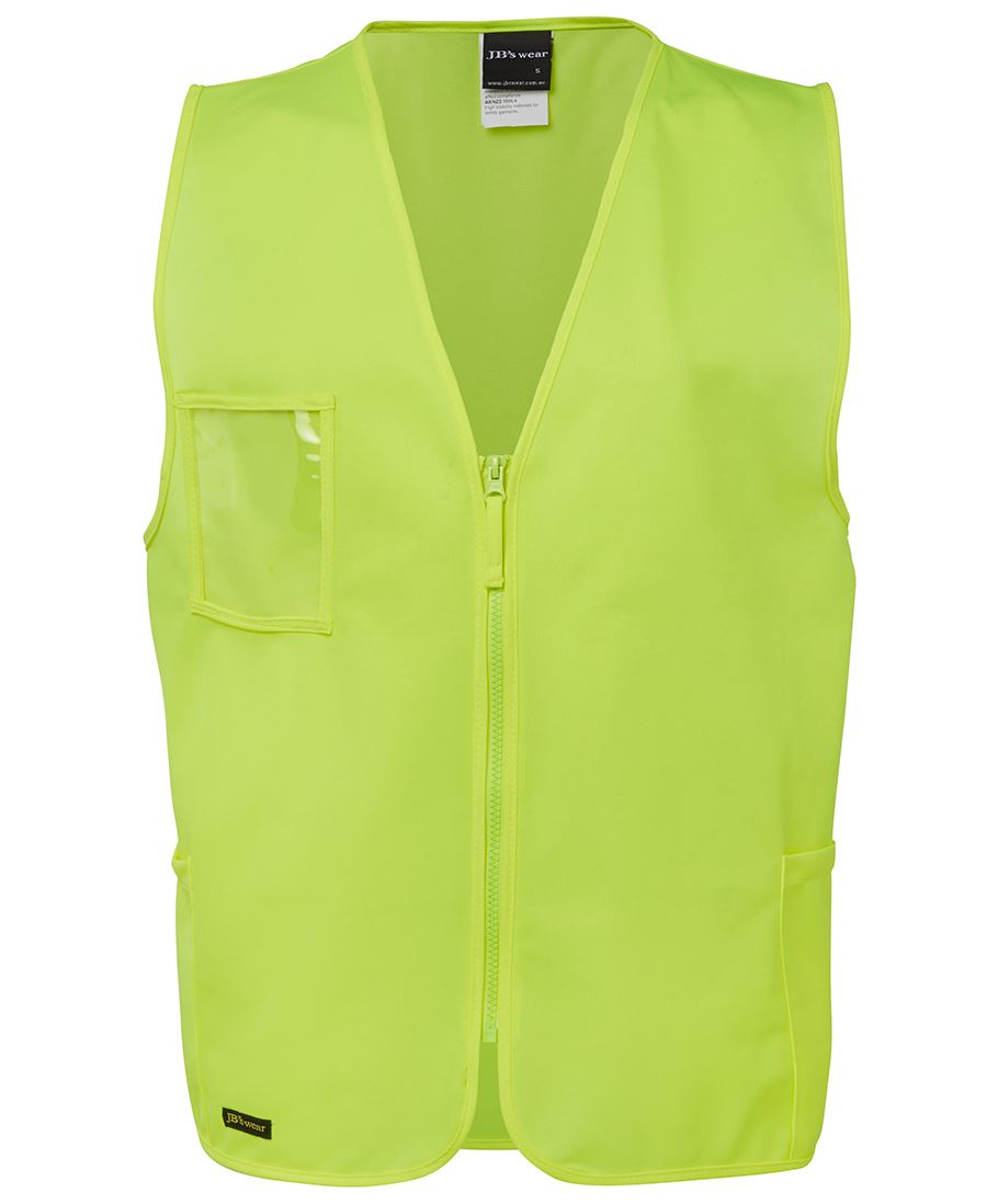 6HVSZ JB's HV Zip Safety Vest - Lime