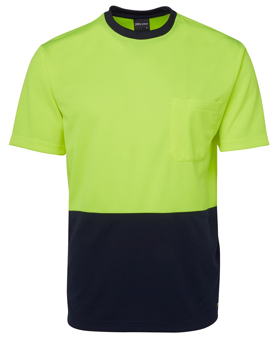 6HVT JB's HV Trad T-Shirt - Lime/Navy