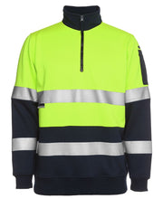 6HZFS JB's Biomotion (D+N) 1/2 Zip Fleecy Sweat - Lime/Navy
