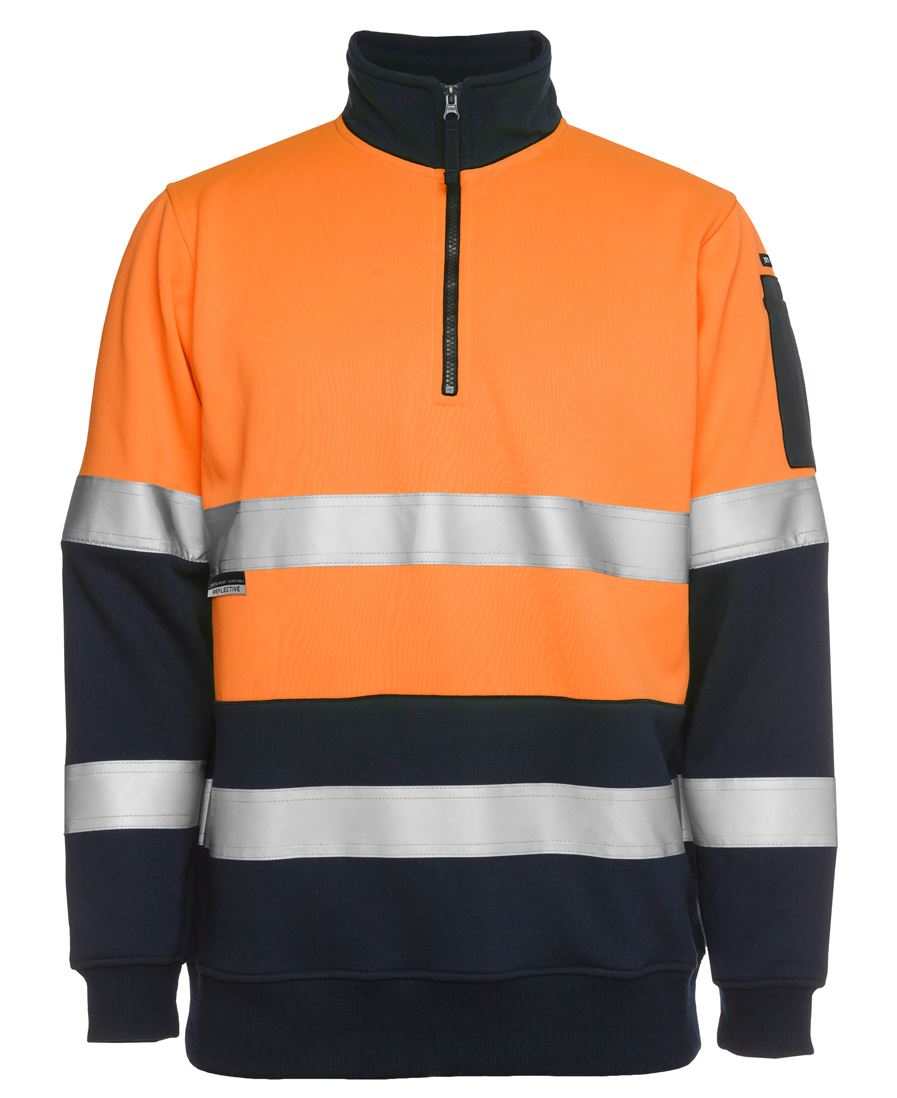 6Hzfs JB's Biomotion (D+N) 1/2 Zip Fleecy Sweat - Orange/Navy