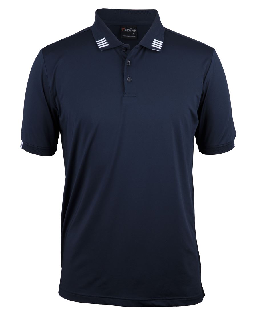 7S4P Podium 4 Stripe S/S Stretch Polo