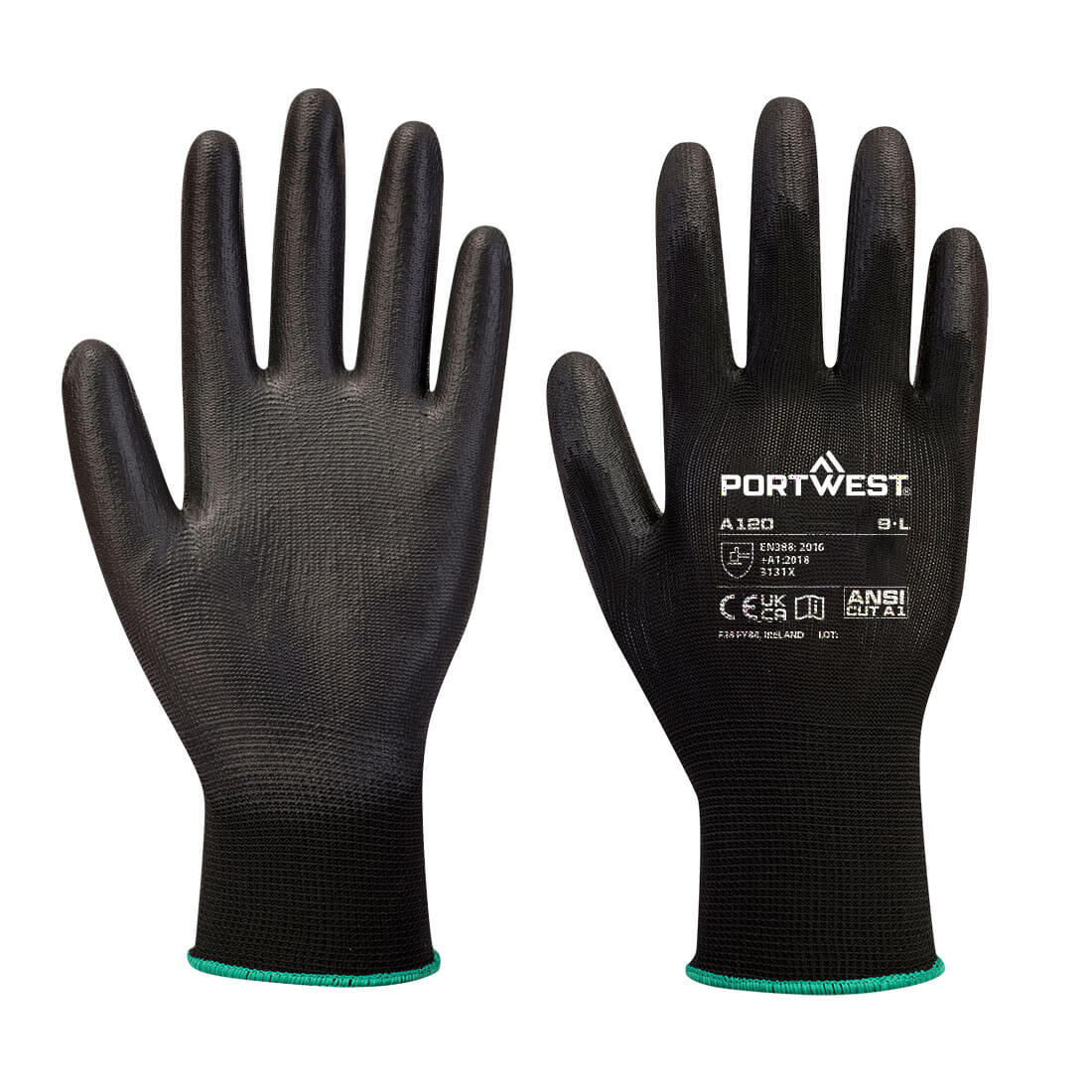 A120 - PU Palm Glove in Black