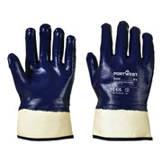 A302 - Fully Dipped Nitrile Safety Cuff in Navy