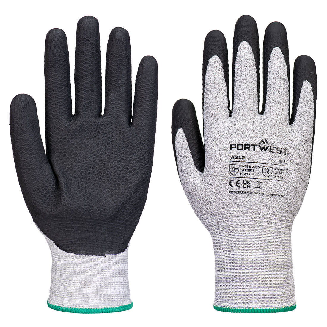 A312 - Grip 13 Nitrile Diamond Knit Glove (Pk12) in Grey/Black