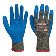 A611 - Aramid HR Cut Latex Glove in Black/Blue