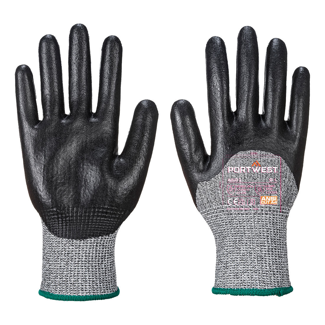 A621 - Cut 3/4 Nitrile Foam Glove in Black