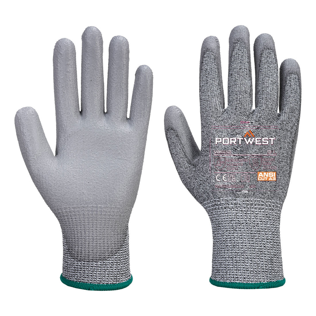 A622 - MR Cut PU Palm Glove in Grey