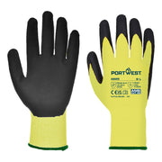 A625 - Cut D13 PU Hi - Vis Glove in Yellow/Black