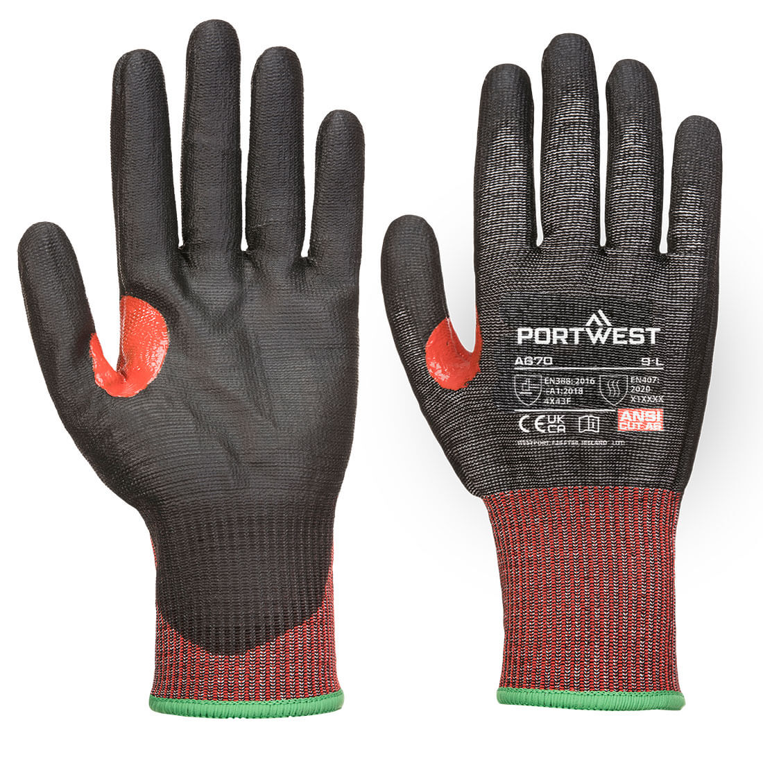 A670 - CS Cut F13 PU Glove in Black