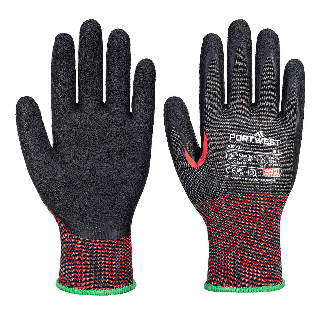 A671 - CS Cut F13 Latex Glove in Black