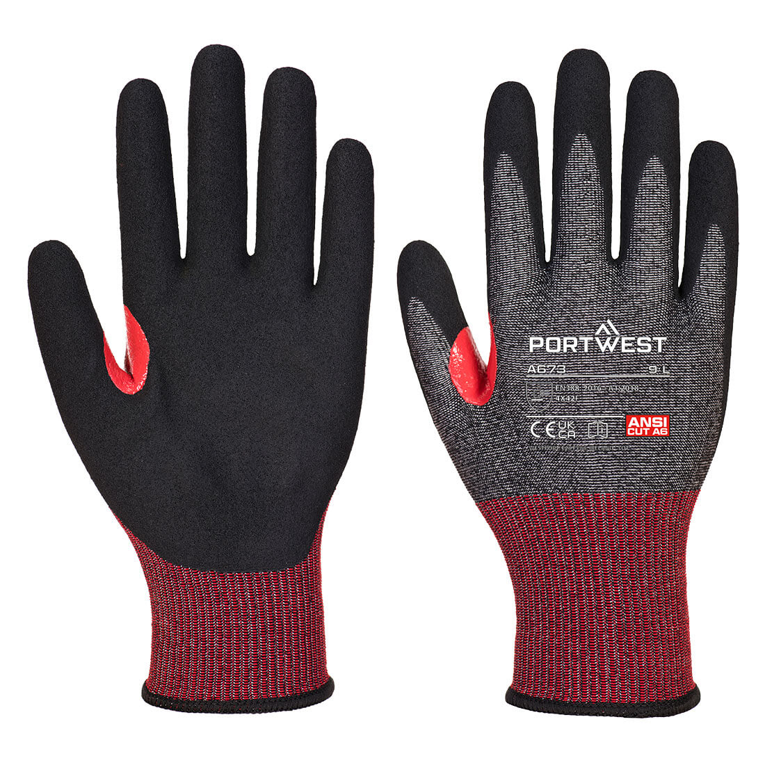 A673 - CS Cut F18 Nitrile Glove in Black
