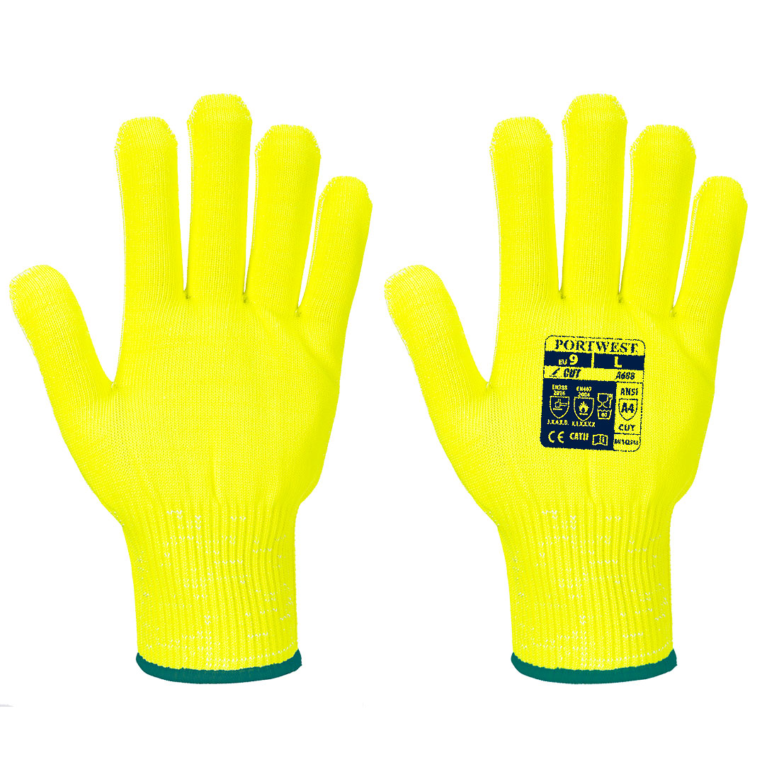 A688 - Cut D13 Hi-Vis Liner Glove in Yellow