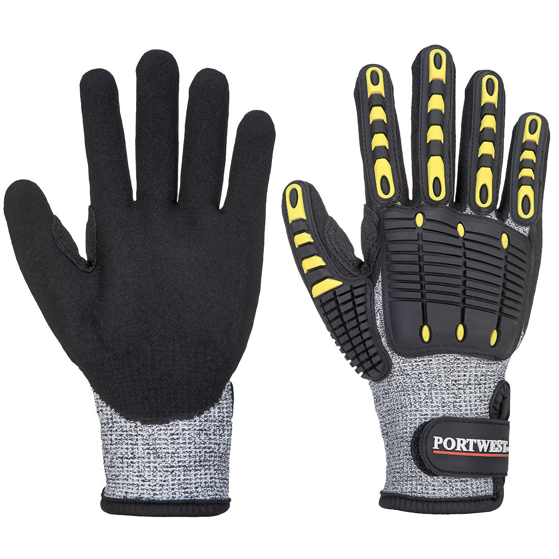 A722 - Anti Impact Cut Resistant Glove in Grey/Black