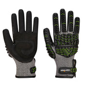 A755 - VHR15 Nitrile Foam Impact Glove in Black/Green